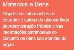 Tranparência - Materiais e Bens