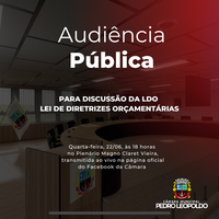 Audiência para a Discussão da Lei Orçamentária Anual vai acontecer na próxima quinta-feira