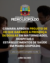 Câmara aprova projeto de lei que garante a presença de doulas em maternidades, hospitais e estabelecimentos de saúde em Pedro Leopoldo