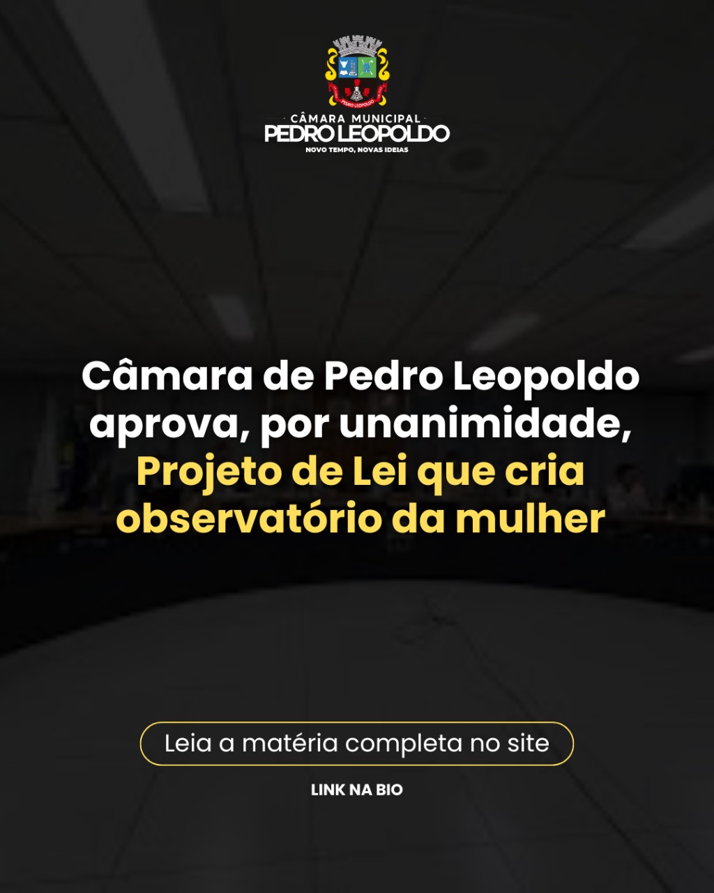 Câmara de Pedro Leopoldo aprova, por unanimidade, Projeto de Lei que cria observatório da mulher