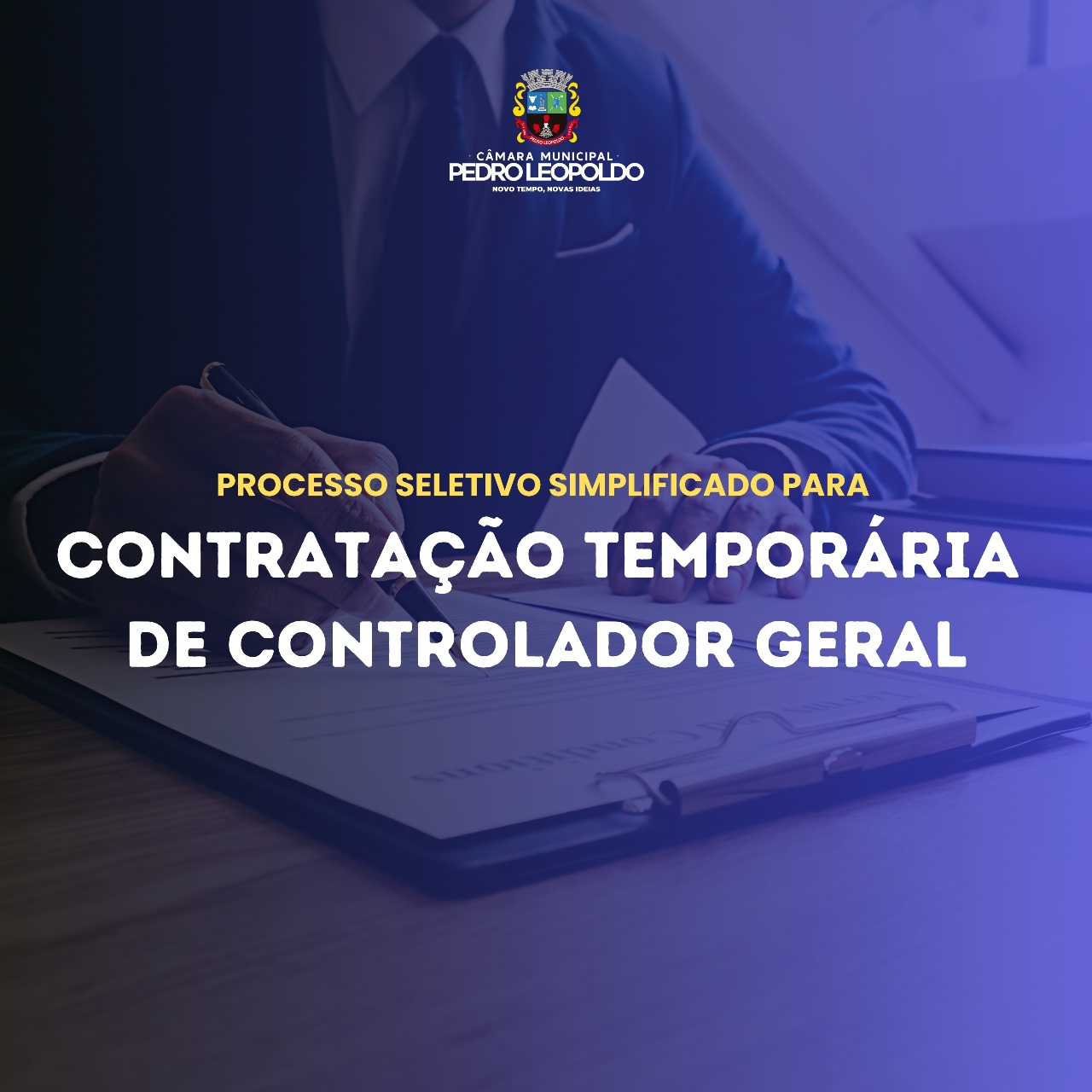 Câmara Municipal de Pedro Leopoldo divulga edital de processo seletivo para Controlador Geral