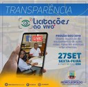 Câmara vai transmitir licitações a partir desta sexta-feira Câmara vai transmitir licitações a partir desta sexta-feira