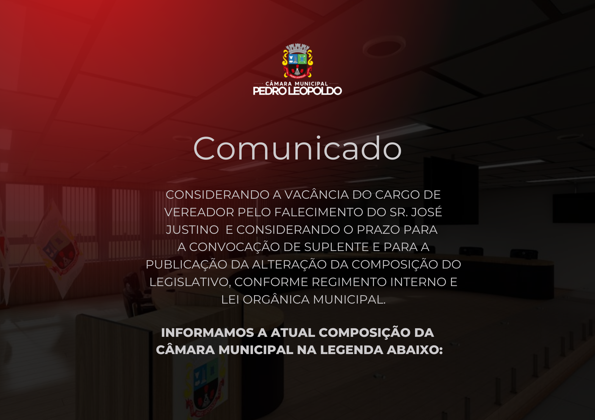 CMPL informa a atual composição do quadro de Vereadores