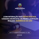Com interação nas redes sociais, Câmara Municipal de Pedro Leopoldo realiza audiência da LDO