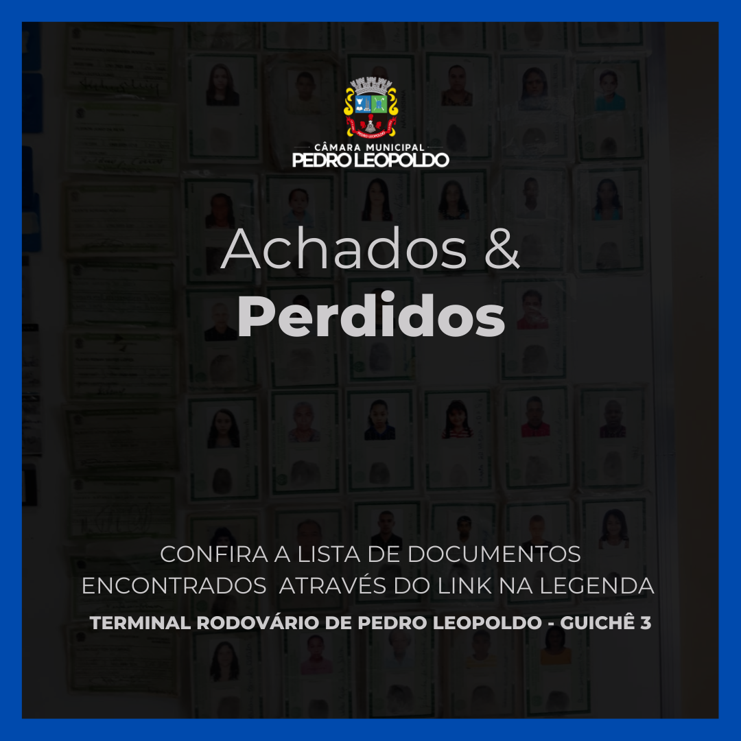 Confira a lista de documentos encontrados  através do link na matéria