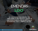 EMENDAS ADITIVAS & MODIFICATIVAS | LDO 2024