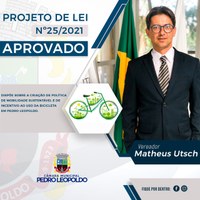Lei que instui Política de Mobilidade Sustentável e incentivo ao uso das bicicletas é aprovada em PL