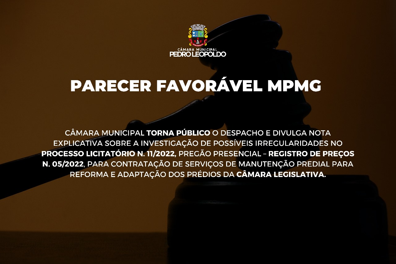 MPMG Emite Parecer Favorável à Câmara Municipal sobre Investigação de Irregularidades em Processo Licitatório