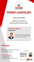 Palestra sobre as Eleições 2024 na CMPL, 20/03/2024 - 14h