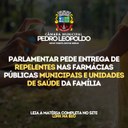 Parlamentar pede fornecimento de repelentes em creches, Farmácias Públicas Municipais e Unidades de Saúde da Família Parlamentar pede fornecimento de repelentes em creches, Farmácias Públicas Municipais e Unidades de Saúde da Família