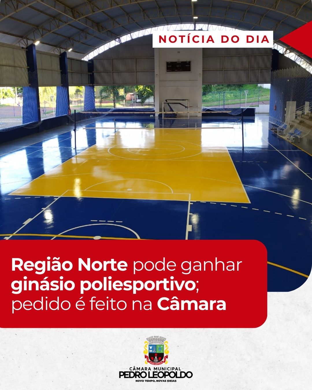 Região Norte pode ganhar ginásio poliesportivo; pedido é feito na Câmara