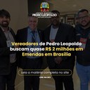 Vereadores de Pedro Leopoldo buscam quase R$ 2 mi em emendas em Brasília Vereadores de Pedro Leopoldo buscam quase R$ 2 mi em emendas em Brasília